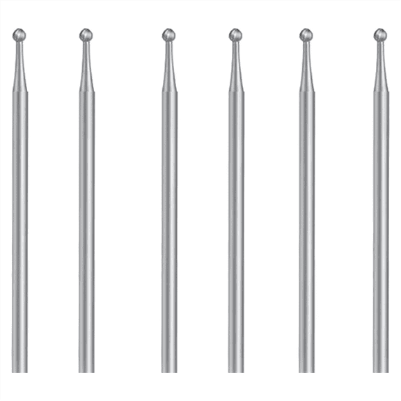 6 Pcs Ball Burr Set, 3/32 Inch Sphere Burs Jewelry Carving Bits(2.3mm)