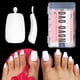 thumbnail image 1 of NOVO OVO Puntas de uñas postizas para dedos de los pies, extensión de gel suave para uñas de los pies, color blanco puro, largo, cónico, cuadrado, preaplicado, imprimación y capa base, completa, uña, 1 of 5