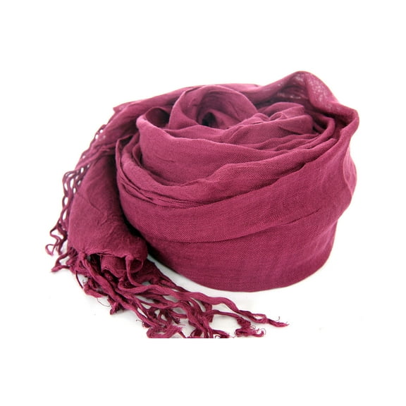 Women's Layered Knit Solid Color Scarf Rust Scarf Wrap 20 x 72 inches