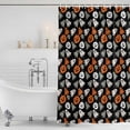 thumbnail image 3 of Orange Pumpkin Halloween Shower Curtain, Waterproof Shower Curtains for Bathroom, Cute Cartoon Ghost Washable Fabric Bathtub Curtain Set Bath Decor with 12 Hooks Standard 72"x72", 3 of 8
