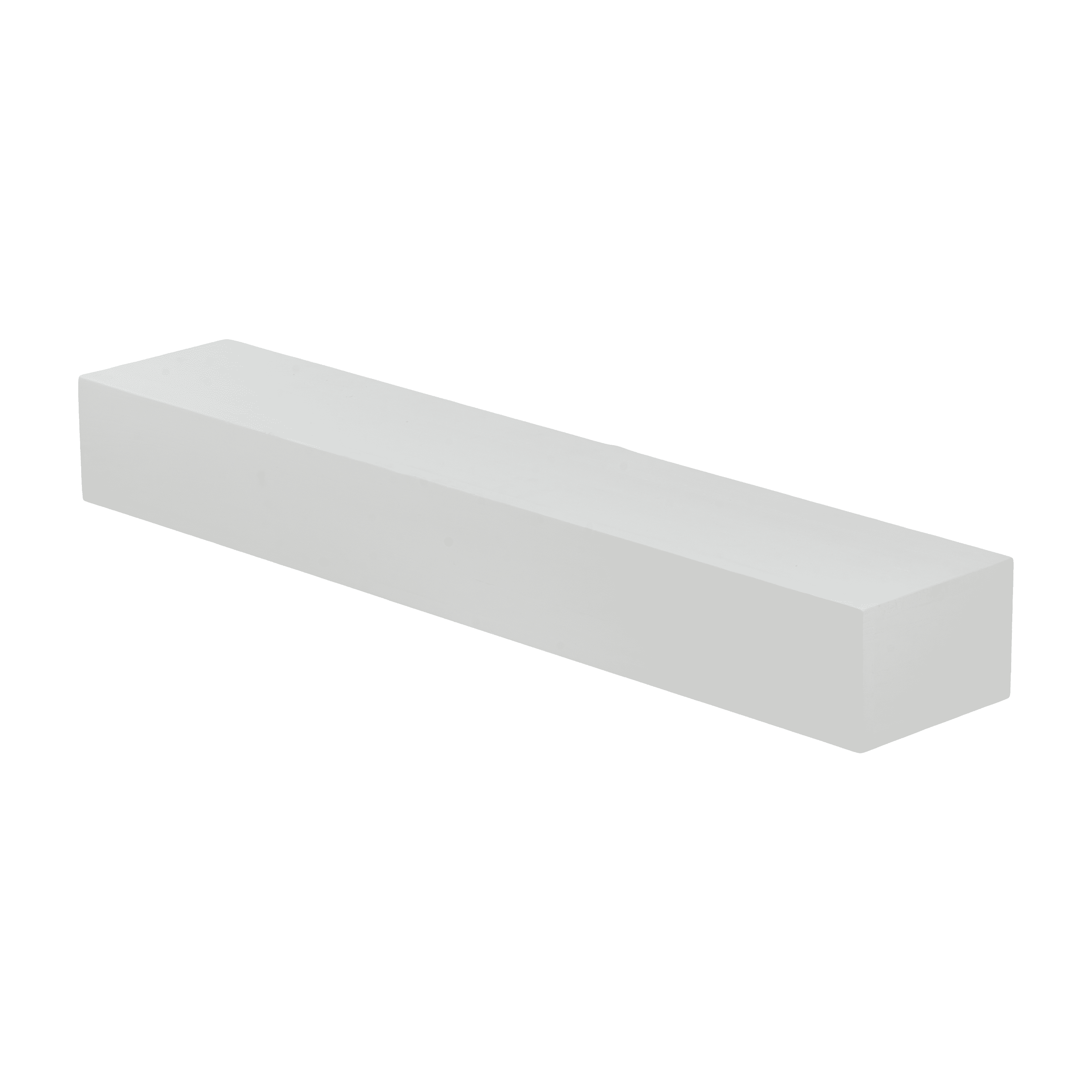 60-Inch Wall-Mounted Fireplace Mantel Shelf with Flat Surface, Solid Wood Floating Shelf and Decor Display Rack, White