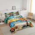 thumbnail image 3 of Erosebridal Starfish Seashell Bedding Twin Comforter Set,Summer Beach Down Comforter,Teenager Bedroom Decor,Reversible,Lightweight,2-Piece, 3 of 8