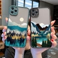 thumbnail image 2 of Funda de teléfono pintada a mano para iphone 12 13 14 11 pro Max X XS MAX XR 7 8 plus SE2 fundas de paisaje funda trasera suave a prueba de golpes Tan Jianjun unisex, 2 of 2