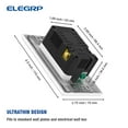 thumbnail image 5 of USB Wall Outlet Receptacle with Dual 4.0 A USB Ports, 20 Amp Duplex Tamper Resistant Receptacle, Charging Power Outlet with USB Ports, Wall Plate Included, UL Listed, 6PC, Black, 5 of 10
