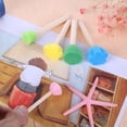 thumbnail image 5 of 5 unids/set cepillo de esponja mango de madera pincel de pintura artística DIY para niños juguetes de pintura, 5 of 5
