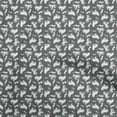 thumbnail image 1 of oneOone Georgette Viscose Gray Fabric Asian Block Umbrella Sewing Material Print Fabric By The Yard 42 Inch Wide, 1 of 5