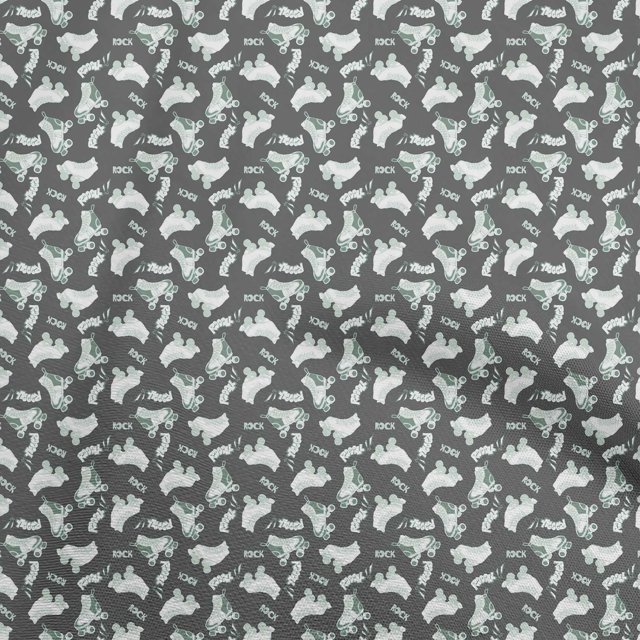 oneOone Georgette Viscose Gray Fabric Asian Block Umbrella Sewing Material Print Fabric By The Yard 42 Inch Wide