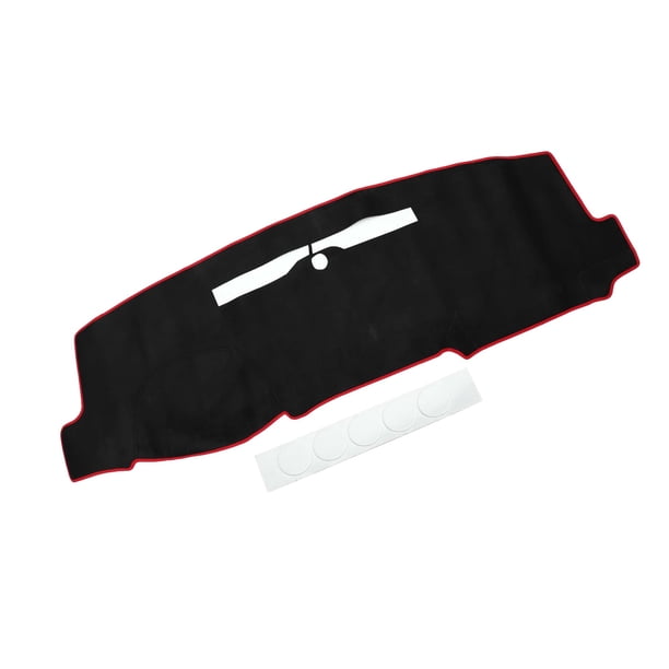 Cubierta de tablero Unique Bargains para Chevy Silverado, alfombra de tablero antideslizante | Alfombra de tablero frontal negra roja 1Pcs