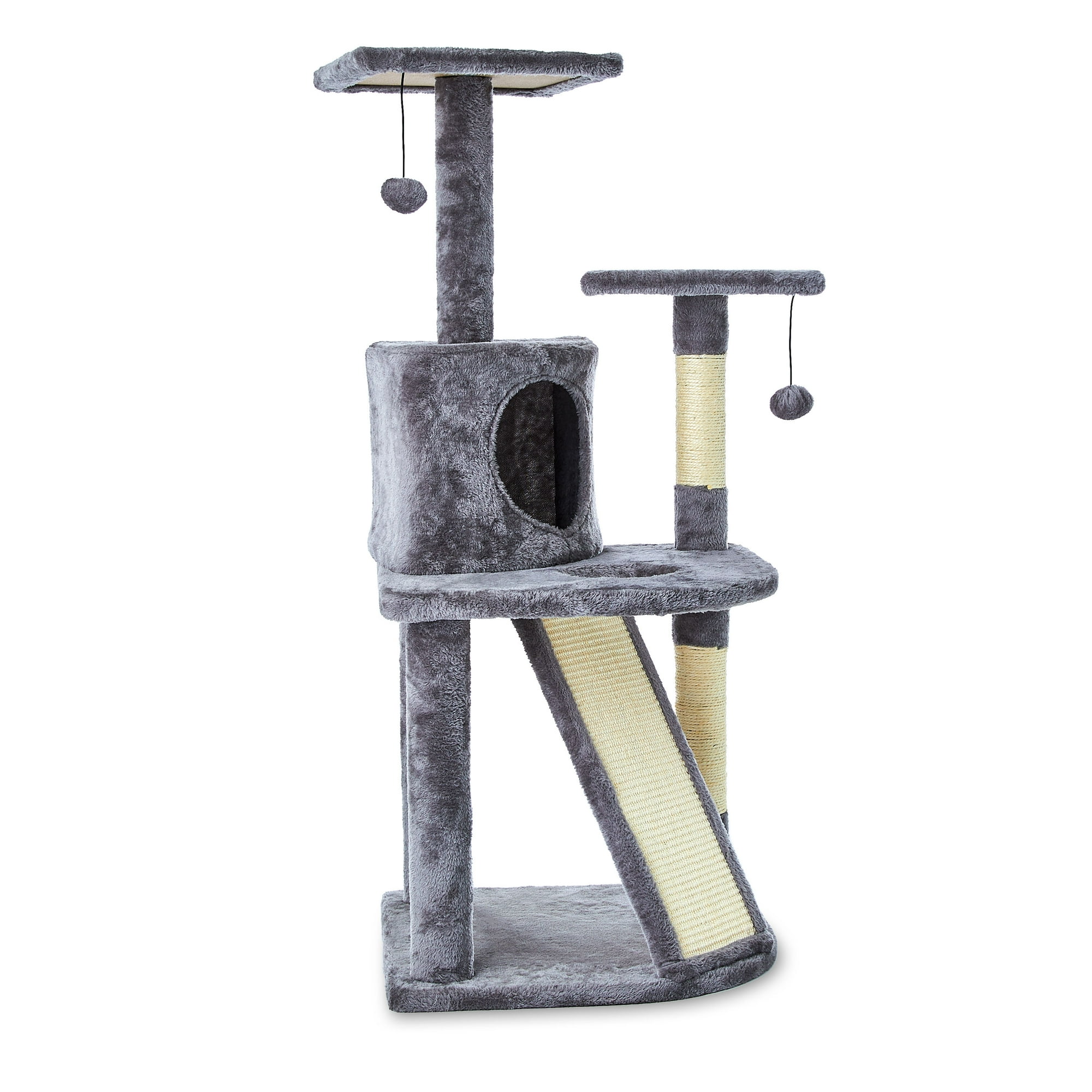 Vibrant Life 5-Level Multi-Functional Cat Tree Condo, Gray, 44.5"