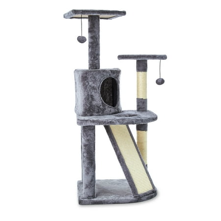 Vibrant Life 5- Level Multi-Functional Cat Tree & Condo, Gray, 45"