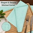 thumbnail image 5 of Ruvanti Cloth Napkins Set of 12, 18x18 Reusable Napkins Cloth Washable, Soft & Durable Table Napkins, Polycotton Chambray Dinner Napkins for Parties, Christmas, Thanksgiving, Weddings - Sea Green, 5 of 10