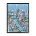 thumbnail image 2 of Stupell Industries Dublin Coastal City Map Bridges Buildings Design Framed Wall Art, 16 x 20, Design by Carla Daly, 2 of 5