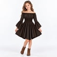 thumbnail image 2 of JAJAHO Girls Renaissance Dress Off Shoulder Bell Sleeve Pirate Halloween Dress For Carnival Party 3-11Y, 2 of 4