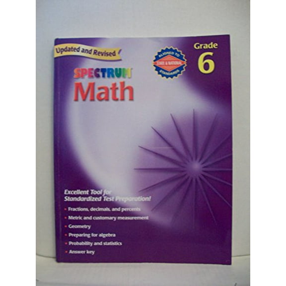 Pre-Owned Spectrum Math, Grade 6 (Paperback) 0769636969 9780769636962