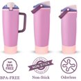 thumbnail image 4 of 2Pcs Silicone Boot for Owala 30oz & 40oz FreeSip Sway Bottles & Tumblers, Accessories for Owala - Pink, 4 of 6