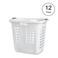thumbnail image 2 of Sterilite Ultra Easy Carry Plastic Laundry Basket Hamper, White (12 Pack), 2 of 3