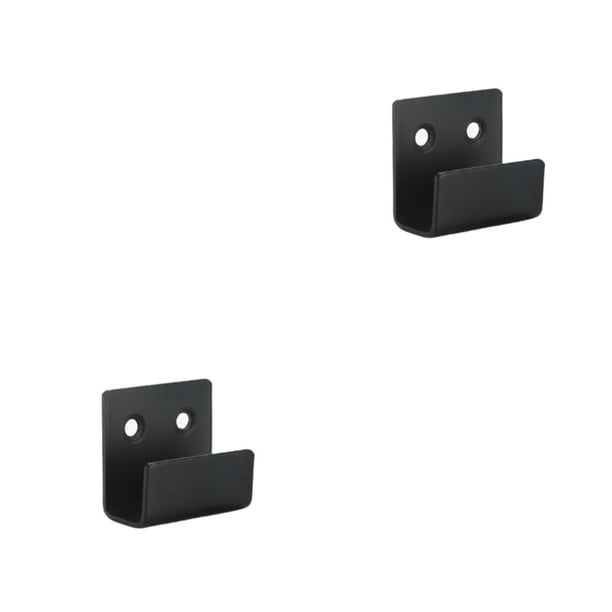 Yuarrent Estante de gancho para azulejos de cerámica, cartelera de cocina para dormitorio, soporte para marco de fotos Negro L 2Conjunto