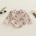 thumbnail image 3 of QJUHUNG Kid Baby Girls One Piece Swimsuit Long Sleeve Zipper Swimwear Ruffle Rashguard Bathing Suits Beachwear, 3 of 7