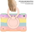 thumbnail image 6 of Dteck for Galaxy Tab A9 Case 8.7 Inch Case, Rugged Case for Samsung Galaxy A9 Tablet Case with 360 Rotating Stand Shoulder Strap Pen Holder, 2023 Model(SM-X110/X115/117), Rainbow Rosegold, 6 of 9