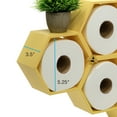 thumbnail image 5 of Excello Global Products Honeycomb Toilet Paper Holder with Bees - Holds 9 Rolls - Multiple Configurations, Yellow, 5 of 8