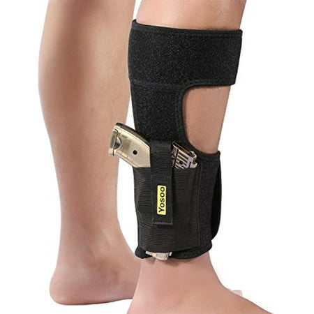 Yosoo Ankle Holster Adjustable Neoprene Elastic Wrap Concealed Ankle Carry Gun Holster with Magazine