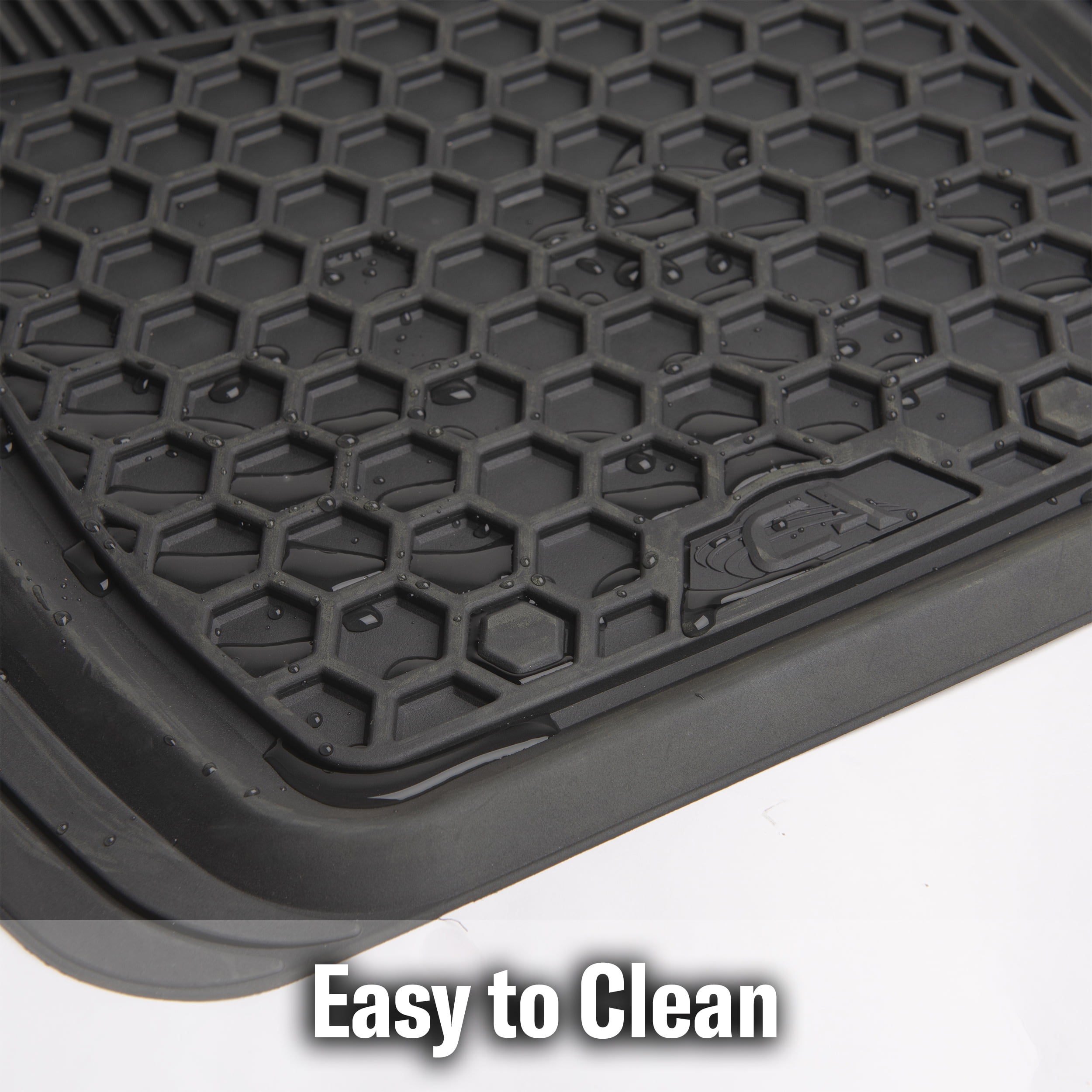 Custom Accessories Car Floor Mats Heavy-Duty 4-Piece Black