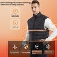 thumbnail image 2 of Heated Vest for Women Men with Battery Pack,Unisex Winter Warm Heating Puffer Vest with 15 Heat Zones Windproof Waterproof Heated Jackets for Outdoor Cycling Hunting Fishing Skiing,3XL, 2 of 10