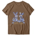thumbnail image 3 of VKOYWKM Easter Bunny Shirts for Women Cute T-Shirts Rabbit Eggs Graphic Tees Short Sleeve Casual Crew Neck Holiday T-Shirts Tops, 3 of 6