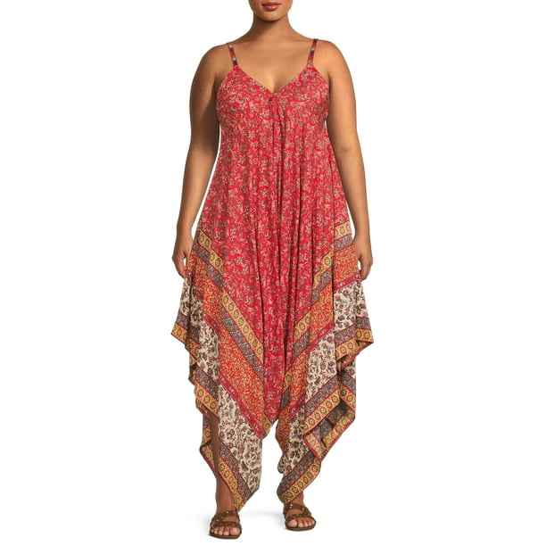 plus size handkerchief jumpsuit