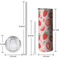 thumbnail image 5 of 20 OZ Tumbler Strawberry Coffee Tumblers with Lid and Straw,Stainless Steel Vacuum Insulated Travel Coffee Mug Cup Gifts for Women Mothers, 5 of 7