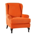 thumbnail image 1 of Naiovety 2 fundas de cojín transpirables y fáciles de limpiar para mayor comodidad, funda elástica para sofá, funda para sillón Decoración del hogar naranja, 1 of 6