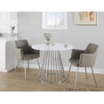 thumbnail image 2 of LumiSource Silver Metal, White MDF Canary Cosmo Dining Table, 2 of 5