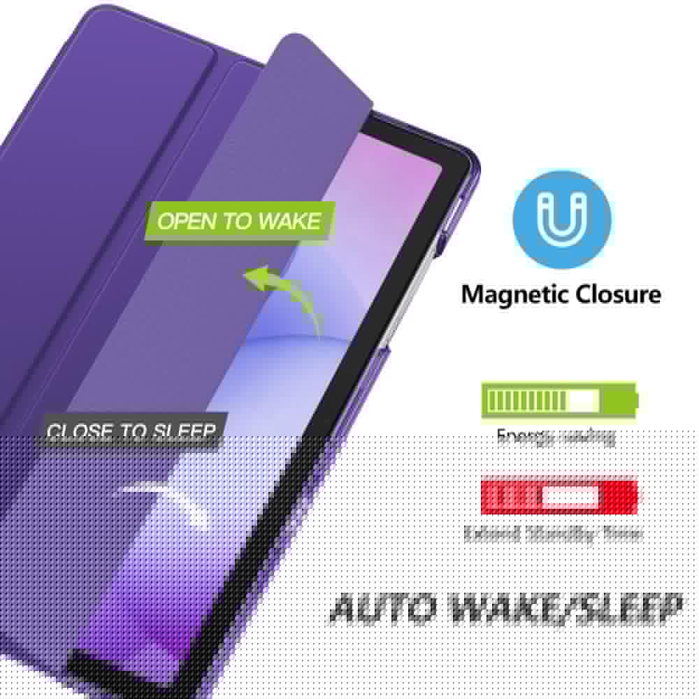 thumbnail image 4 of MoKo Case for Galaxy Tab A11+ Plus/A9+ 11-Inch 2026/2024, Slim Stand Protective Smart Cover with Hard PC Translucent Back Shell for Galaxy Tab A11+/A9 Plus Tablet, Auto Wake/Sleep, Deep Purple, 4 of 7