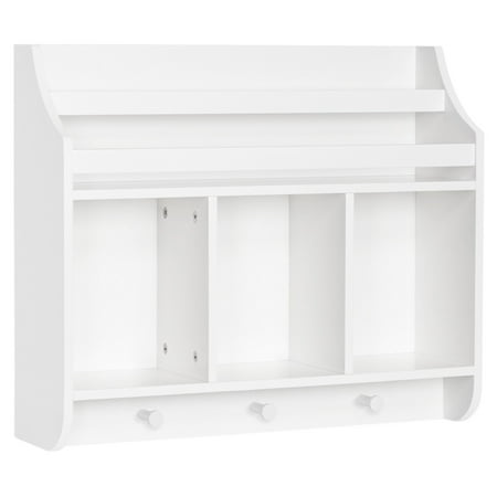 RiverRidge Home Book Nook Collection Kids Wall Shelf with Cubbies and Book Rack