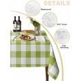 thumbnail image 2 of Green Plaid Table Cloth, Gradient Geometric Buffalo White Checkered Waterproof Tablecloth for Square Tables, Reusable Washable Fabric Table Cover for Restaurant Kitchen Dining Tables 54"x54", 2 of 6