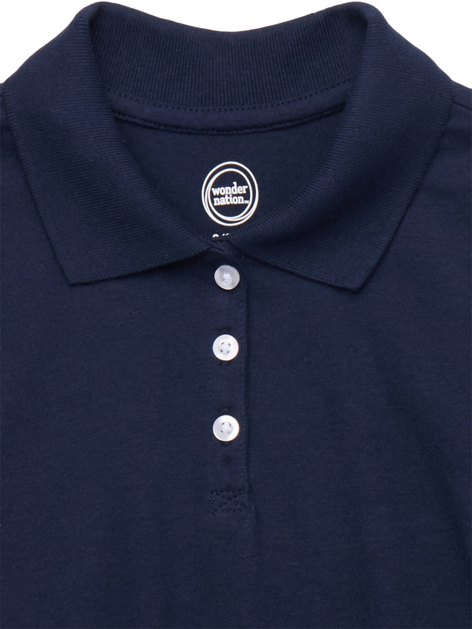 Wonder Nation Girls School Uniform Short Sleeve Jersey Polo