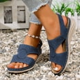 thumbnail image 4 of Women's Orthopedic Wedge Walking Sandals Beach Comfortable Arch Support Platform Casual Sandals Adjustable, 4 of 7