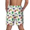 thumbnail image 4 of Goofa Cartoon Sea Turtle Printed Men's Swim Trunks Board Shorts Quick Dry Mens Swimming Trunks with Compression Liner,Breathable Fit Hawaii Beach Shorts-Large, 4 of 9