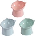 thumbnail image 2 of Elevated cat food bowl, tilted, raised, for cat food, antivomiting neck support, 45degree elevated, slanted stand, bowls for cats, 2 of 5