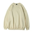 thumbnail image 3 of BJUTIR Mens Sweatshirts And Hoodies Casual Solid Dropped Shoulder Sleeve Tops Round Neck Sweatshirt Blouse, 3 of 7