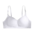 thumbnail image 2 of ALLLIST No Wire Women Bras Full Coverage Unlined Training Soft White Plain Bralette Lingerie for Women Size S-XL, 2 of 5