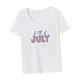 thumbnail image 5 of Camiseta para mujer Yuyangstore verano casual elegante deportiva básica, 5 of 7