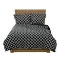 thumbnail image 4 of Lux Decor Collection Duvet Cover, 3 Pc Queen Duvet Cover Set with Zipper, Microfiber Comforter Cover with Matching Pillow Shams (Full/Queen, Black/White), 4 of 6