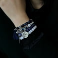 thumbnail image 2 of SUSHANG 4PC Multi-Layer Bracelet 4PC I Love You Natural Stone Crystal Beaded Multilayer Bracelet Ladies Jewelry, 2 of 4