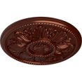 thumbnail image 3 of Ekena Millwork 18"OD x 1 3/4"P Edinburgh Ceiling Medallion (Fits Canopies up to 5 1/4"), Hand-Painted Antique Copper, 3 of 6
