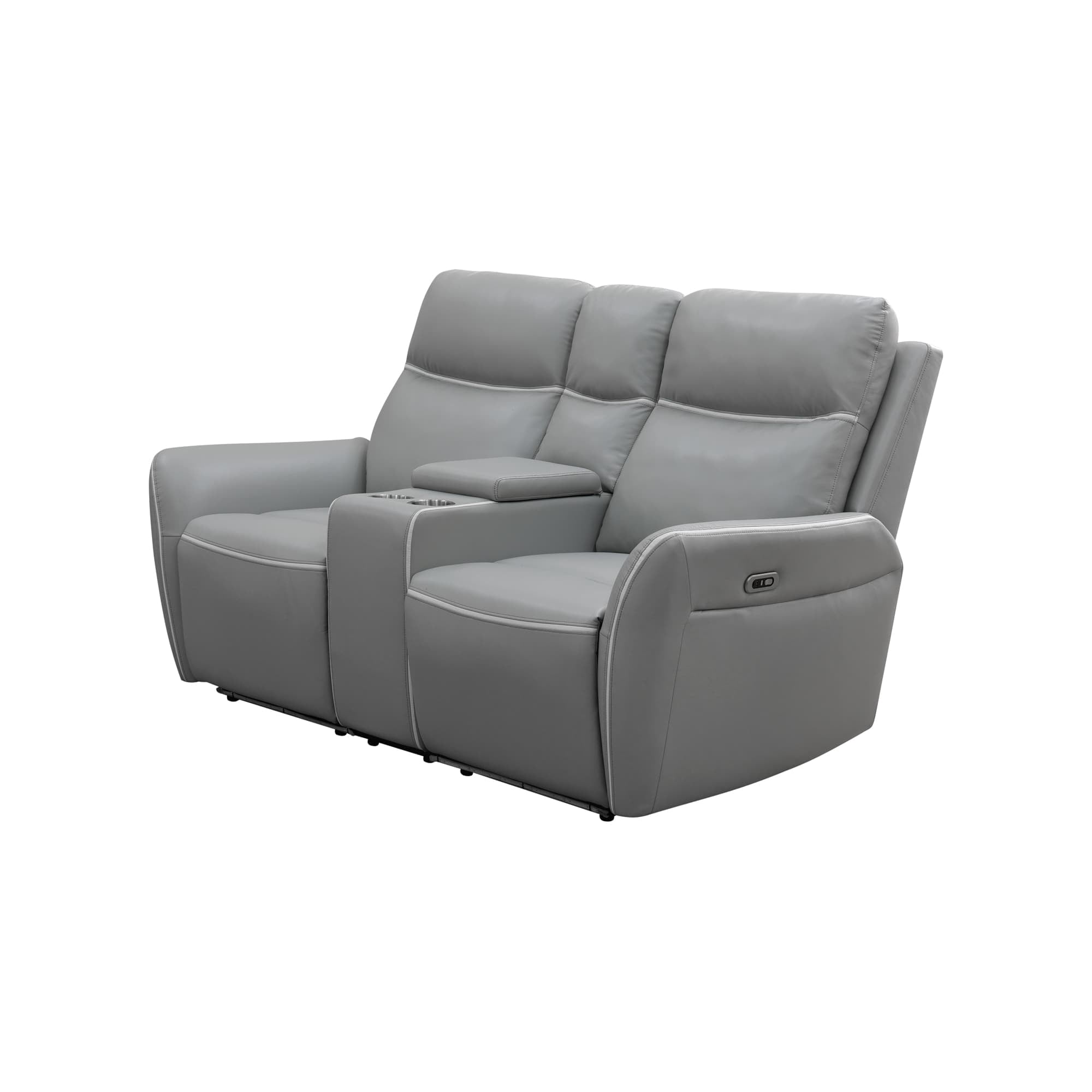 MAYEERTY Power Reclining Loveseat, Electric 2-Seat Recliner with USB Charging, Storage & Cup Holders for Living Room, Light Grey
