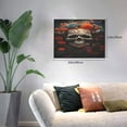 thumbnail image 2 of Balery Vintage Butterfly Flower Skull Pattern Canvas Decorative Picture – 30x40in Premium Wall Art, Modern Canvas Print for Home Decor（Horizontal）, 2 of 6