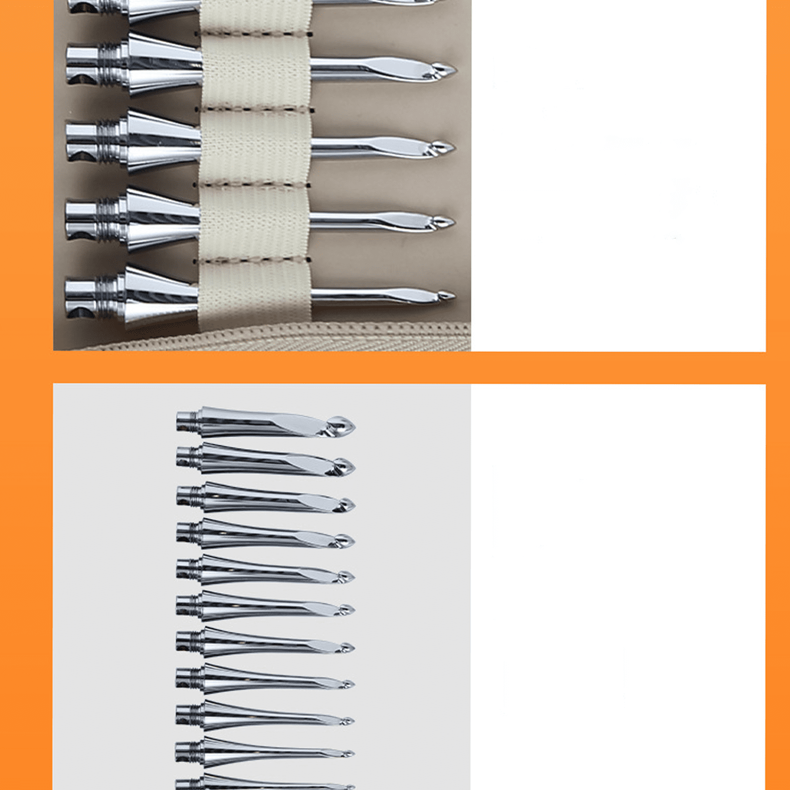 Tunisian Crochet Hook with 11 Interchangeable Tip 3.5-10mm for Knitting Project