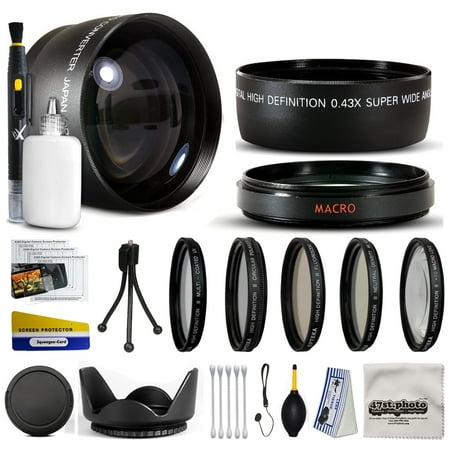 10 Piece Ultimate Lens Package For the Sony Alpha NEX-6 NEX-7 NEX-3N NEX-5T NEX-5R Includes .43x Macro Fisheye + 2.2x Extreme Telephoto Lens + Professional 5 Piece Filter