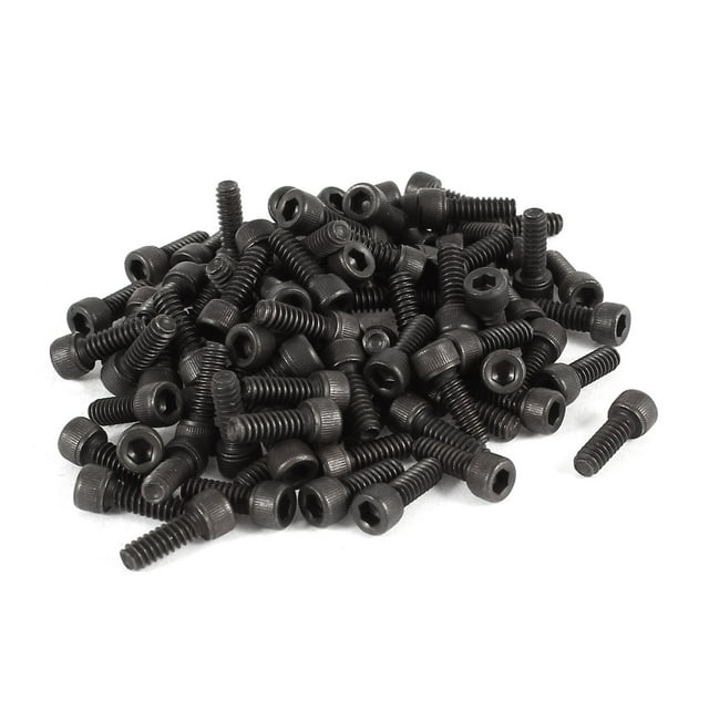 100 Pcs 12.9 Aleación Llave Hexagonal Socket Cabeza Tornillos de Capuchón Estriado UNC 6#-32x3/8